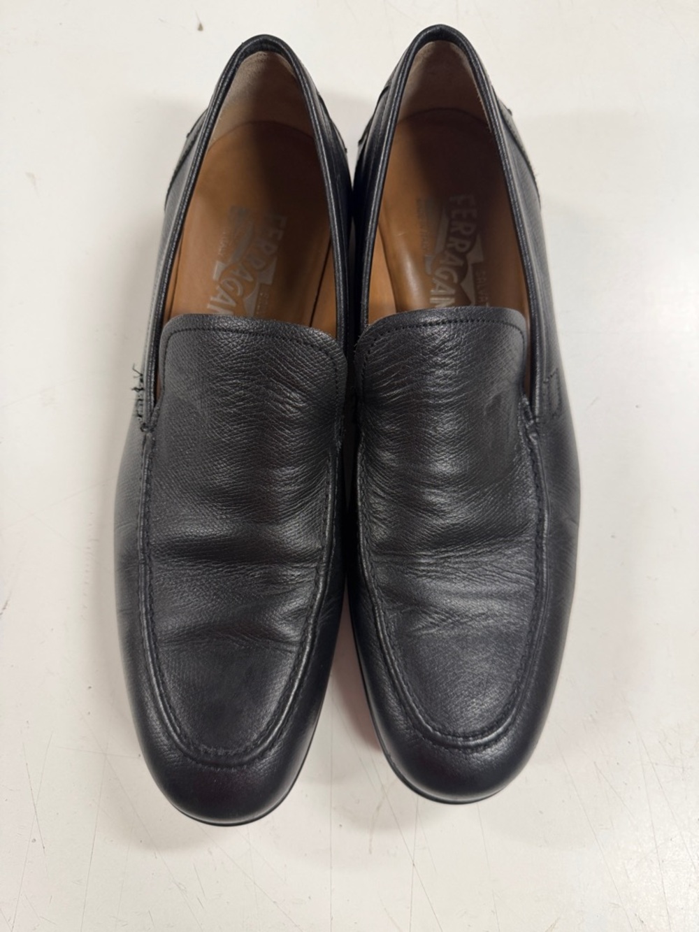 Salvatore Ferragamo Black Leather Penny Loafers 7 L109 - 654